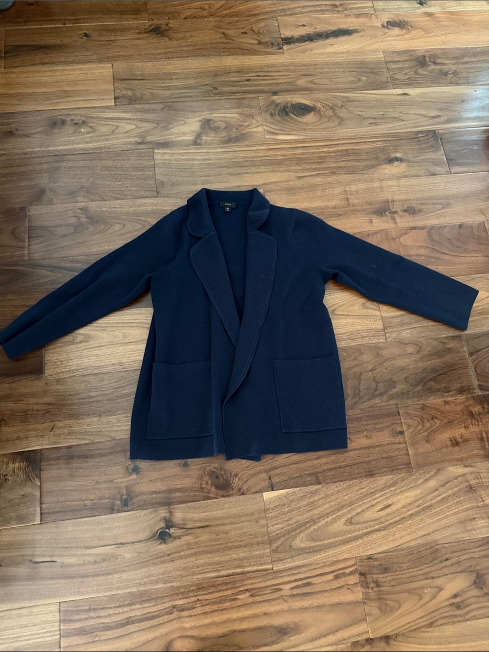 J. Crew Navy Open-Front Blazer Cardigan